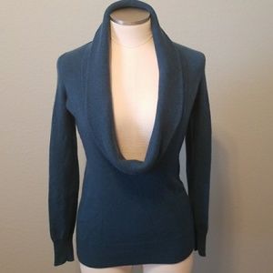 Deep Cowl Neck 100% Cashmere Sweater Tunic Small